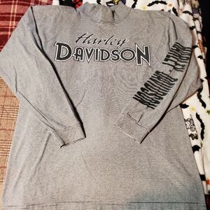Harley Davidson Vintage Mock Neck Long Sleeve T-Shirt